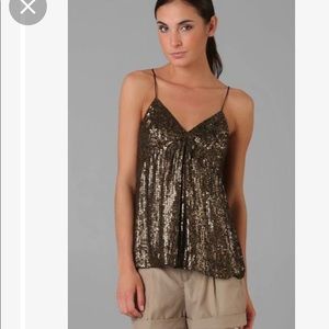 Vince Bronze Sequin camisole 34 inch Bust 27 inch length